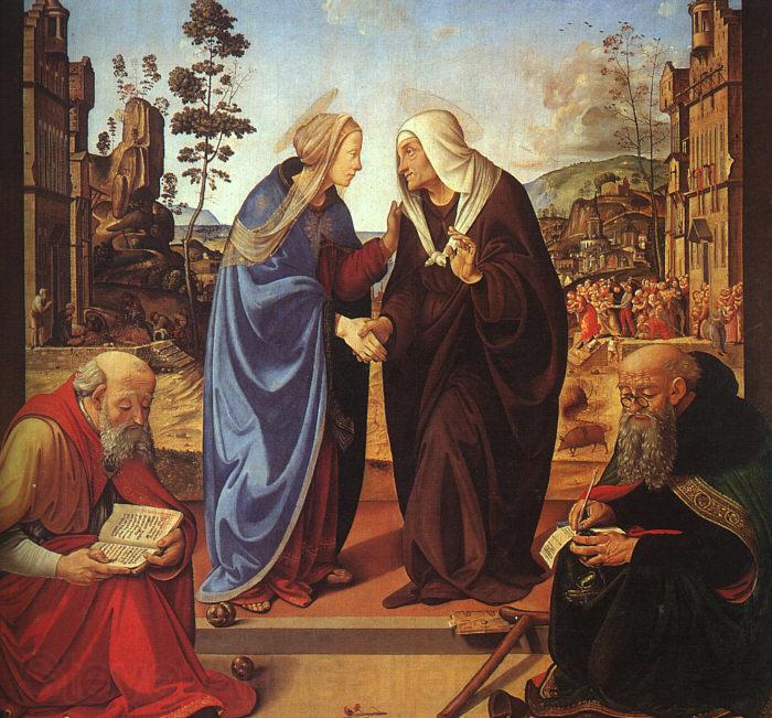 Piero di Cosimo The Visitation and Two Saints France oil painting art
